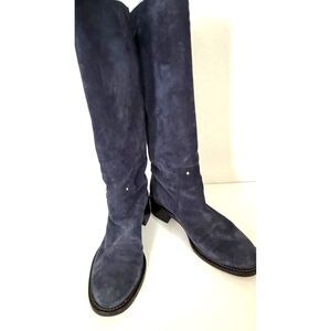[Bettye Muller] Blue Suede Tall Boots Sz: 6.5M [36.5” IT]